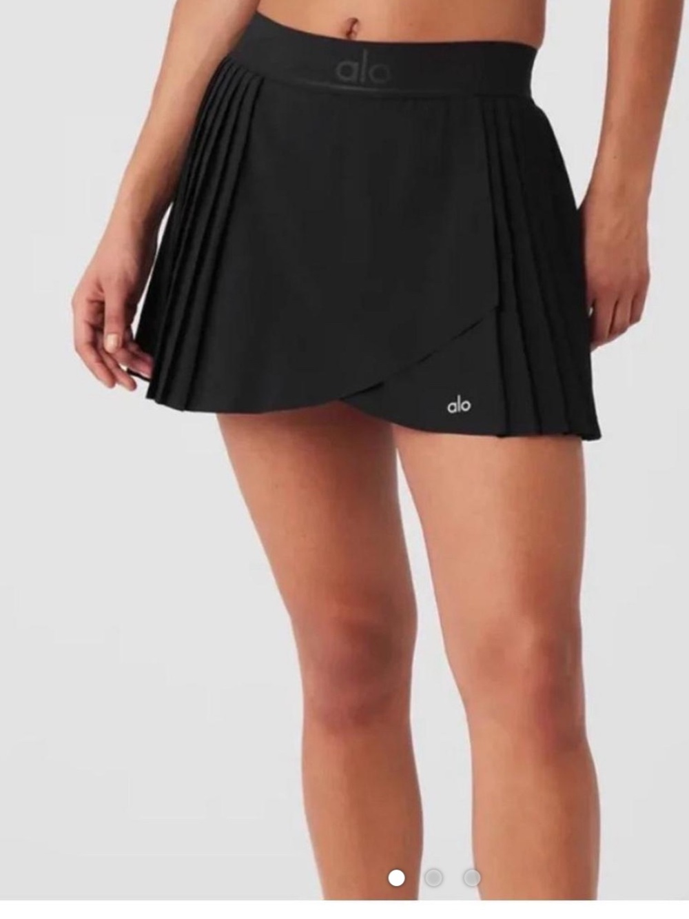 Sold out ALO Yoga Black Pleated Mini Skort